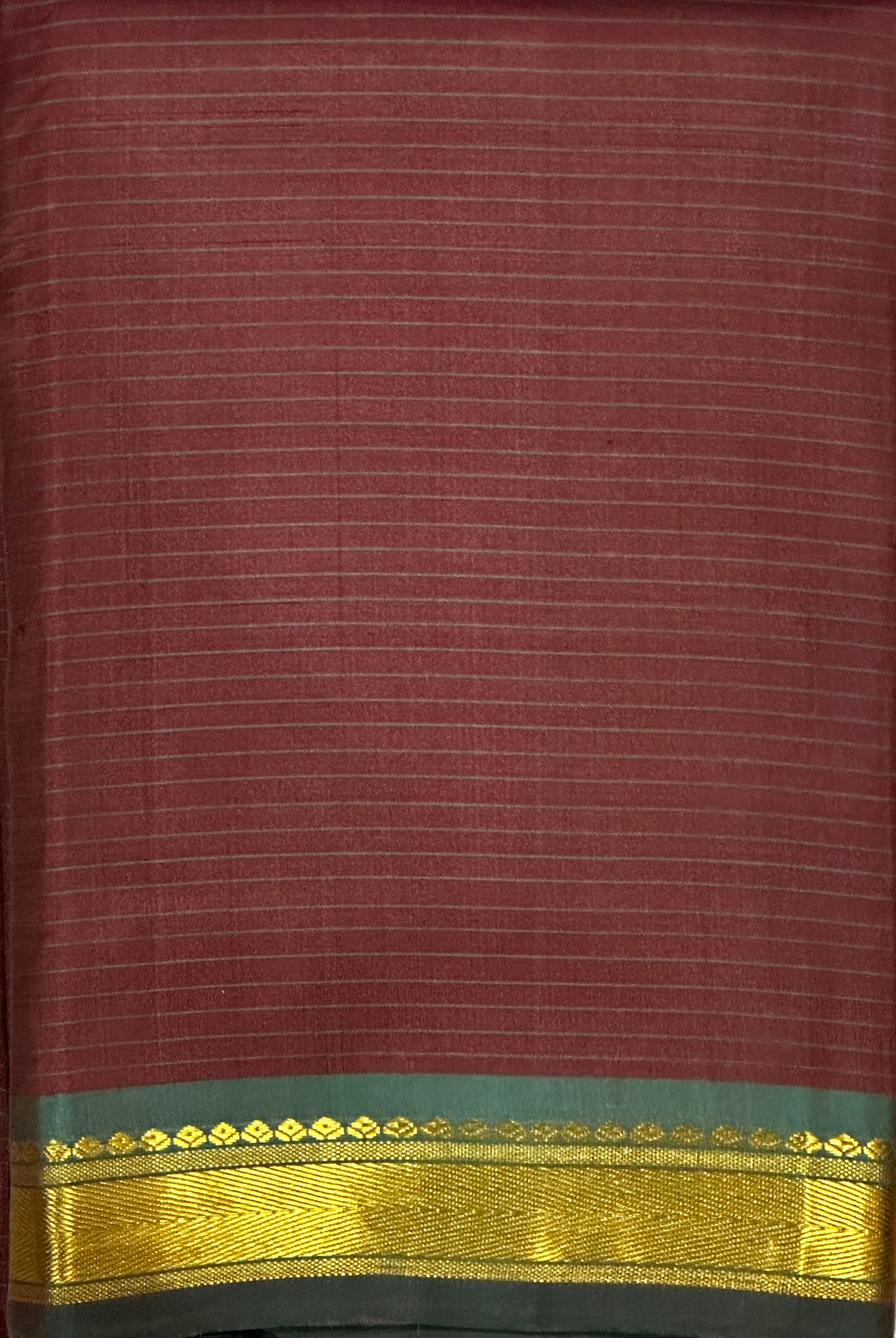 Chocolate Brown with Bottle Green border