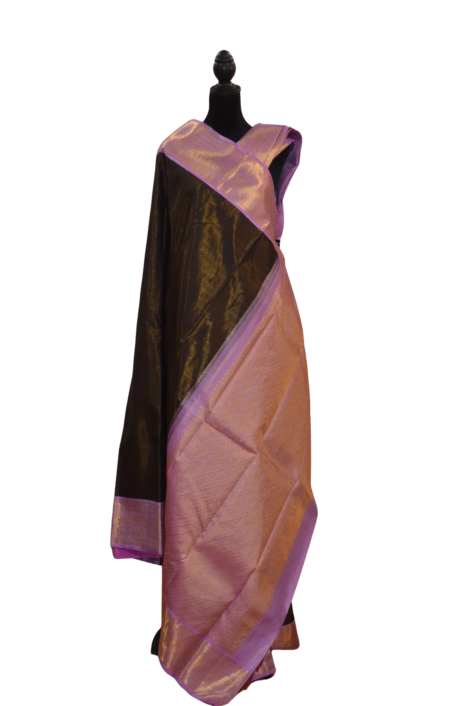 Chocolate Brown and Mauve korvai Oosivanam