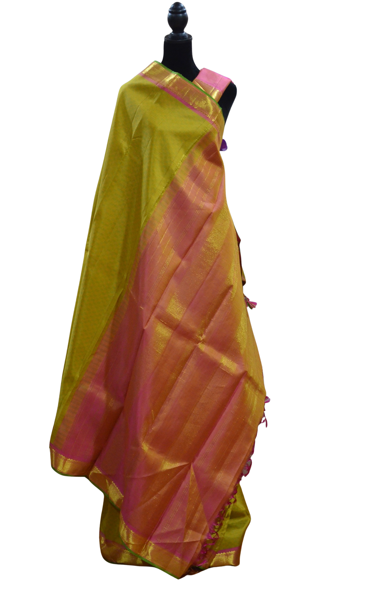 Yellow and Mehendi Green pai kattam korvai