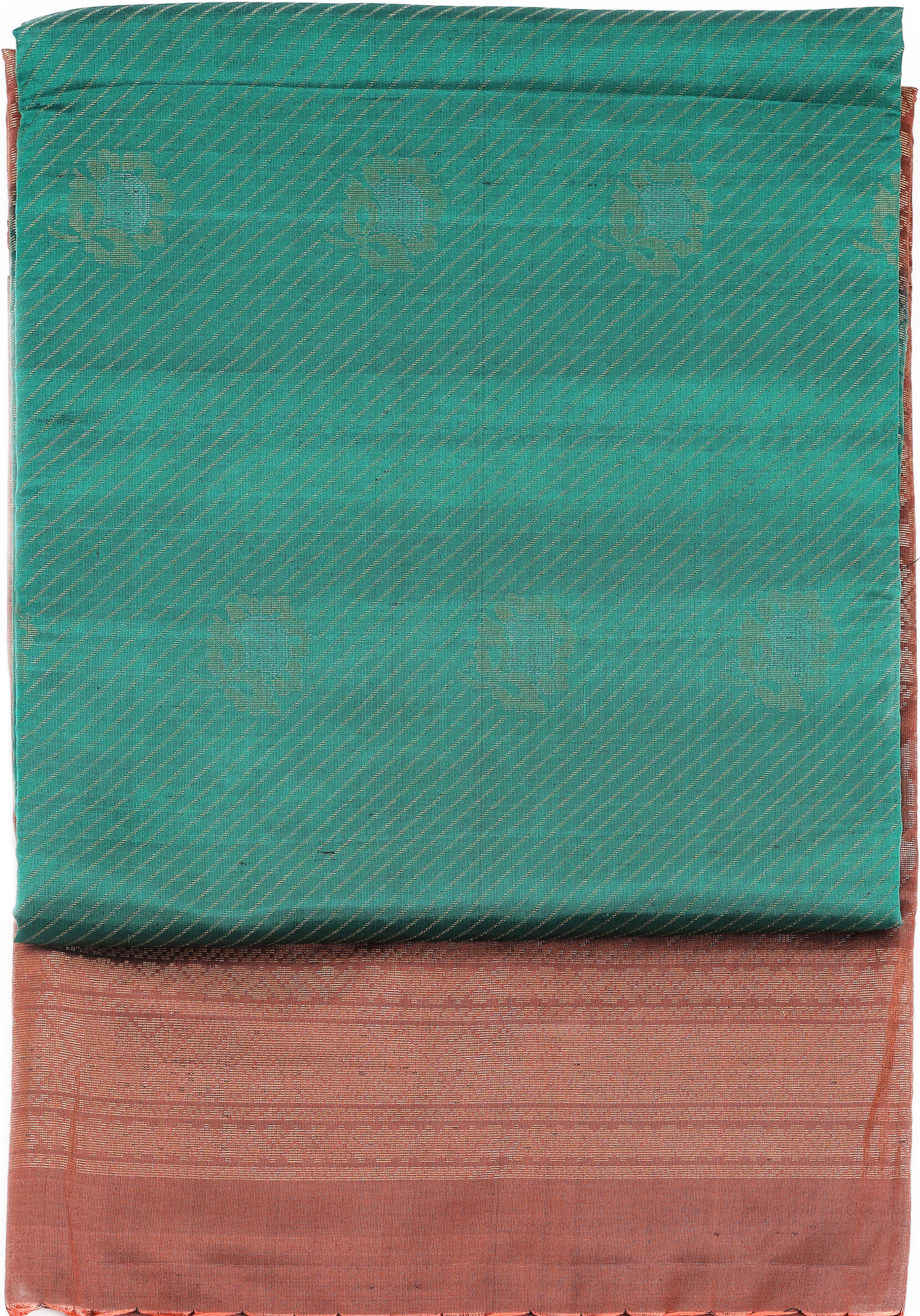 Aquamarine green with Coral  border