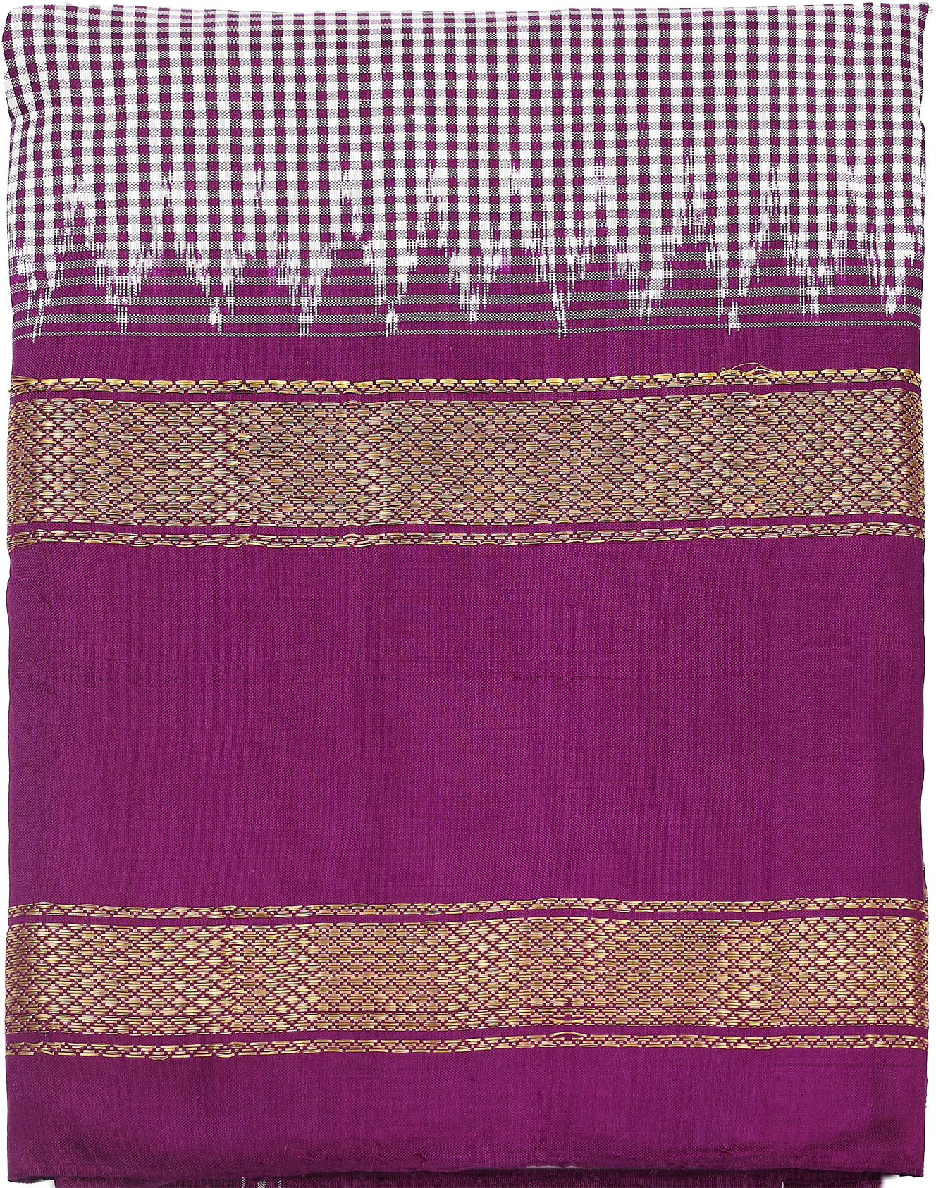 Purple checkered rettai pettu