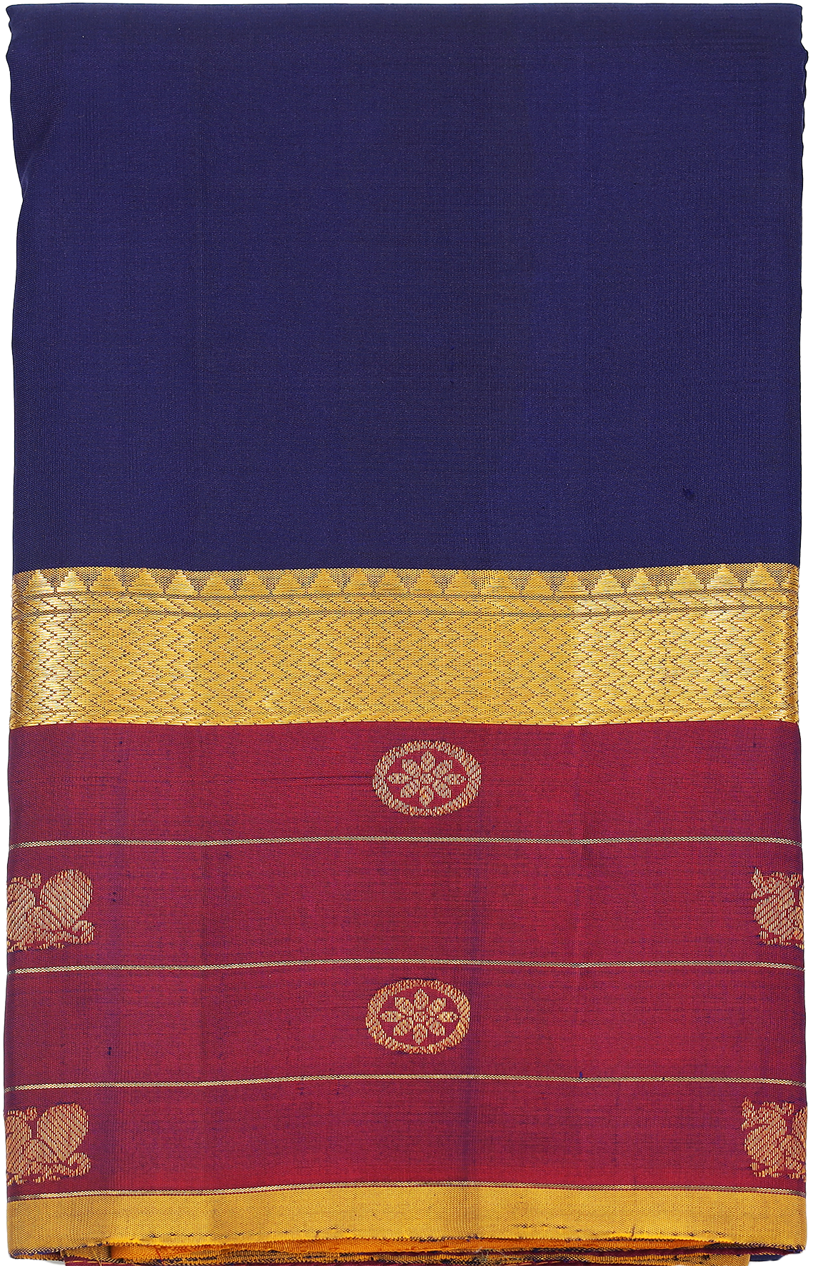 Blue and Magenta Korvai