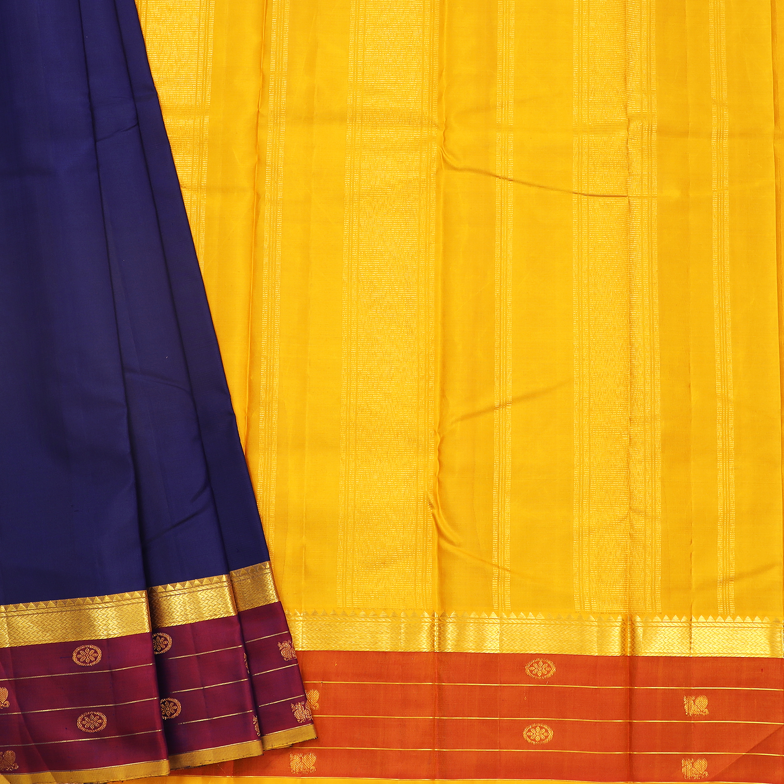 Blue and Magenta Korvai